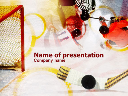 Hockey Puck PowerPoint Template, Gratis PowerPoint-sjabloon, 00804, Sport — PoweredTemplate.com