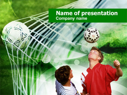Fußballtor PowerPoint Vorlage, Kostenlos PowerPoint-Vorlage, 00806, Sport — PoweredTemplate.com