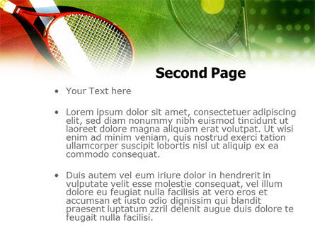 Templat PowerPoint Raket Tenis, Slide 2, 00807, Olahraga — PoweredTemplate.com
