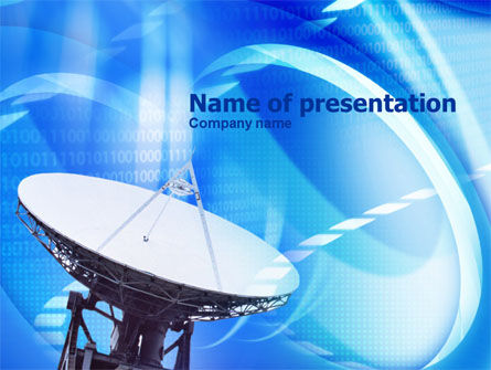 Modèle PowerPoint de antenne parabolique, Gratuit Modele PowerPoint, 00819, Télécommunications — PoweredTemplate.com
