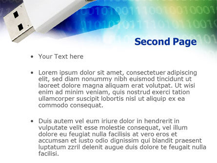 Flash Drive PowerPoint Template, Slide 2, 00831, Technology and Science — PoweredTemplate.com