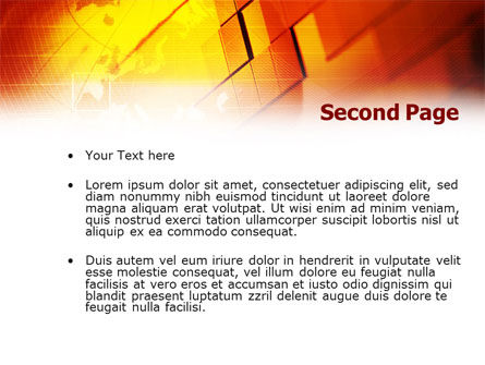 Modello PowerPoint - Red tema globale, Slide 2, 00832, Mondiale — PoweredTemplate.com