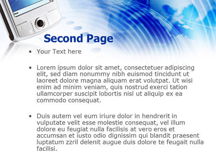 Templat PowerPoint Smartphone, Slide 2, 00869, Telekomunikasi — PoweredTemplate.com