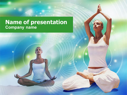 Modern Yoga PowerPoint Template, Gratis PowerPoint-sjabloon, 00876, Sport — PoweredTemplate.com