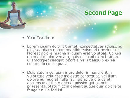Modern Yoga PowerPoint Template, Slide 2, 00876, Sports — PoweredTemplate.com