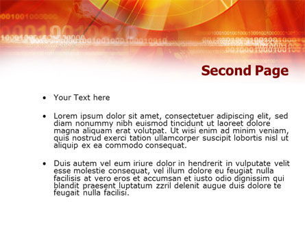 Orange Binary Theme PowerPoint Template, Slide 2, 00888, Abstract/Textures — PoweredTemplate.com