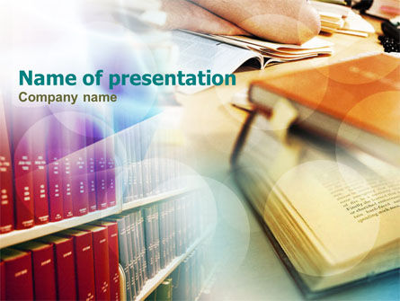 Bibliotheksregale PowerPoint Vorlage, Kostenlos PowerPoint-Vorlage, 00905, Education & Training — PoweredTemplate.com