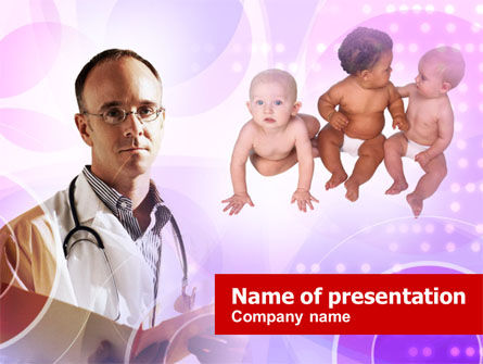 Plantilla de PowerPoint - pediatra, Gratis Plantilla de PowerPoint, 00908, Médico — PoweredTemplate.com