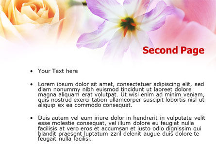 パステルの花 - PowerPointテンプレート, スライド 2, 00912, 自然＆環境 — PoweredTemplate.com