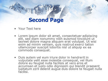 Modelo do PowerPoint - bonés de neve da montanha, Deslizar 2, 00919, Natureza e Ambiente — PoweredTemplate.com