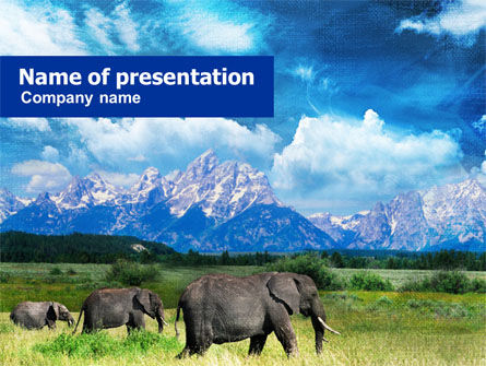 Plains Of Kilimanjaro National Park PowerPoint Template, Free PowerPoint Template, 00924, Nature & Environment — PoweredTemplate.com