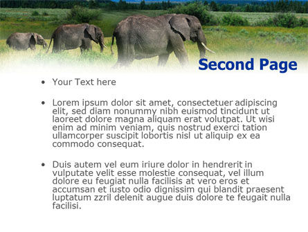 キリマンジャロ国立公園の平野 - PowerPointテンプレート, スライド 2, 00924, 自然＆環境 — PoweredTemplate.com