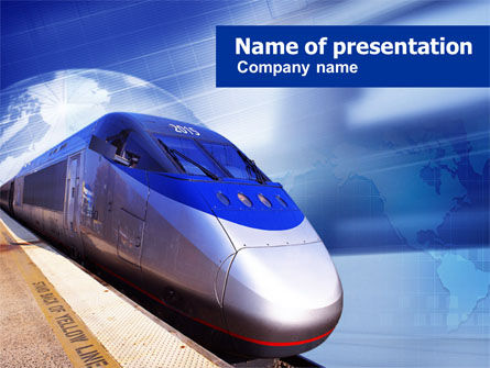 Bullet Train PowerPoint Template, 00929, Cars and Transportation — PoweredTemplate.com
