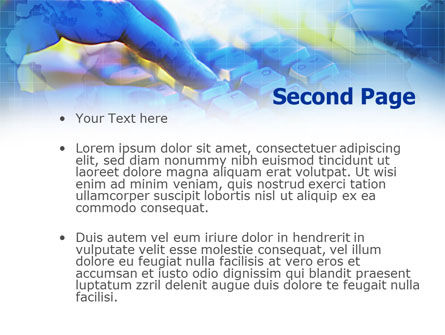 Computer Typing PowerPoint Template, Slide 2, 00968, Technology and Science — PoweredTemplate.com
