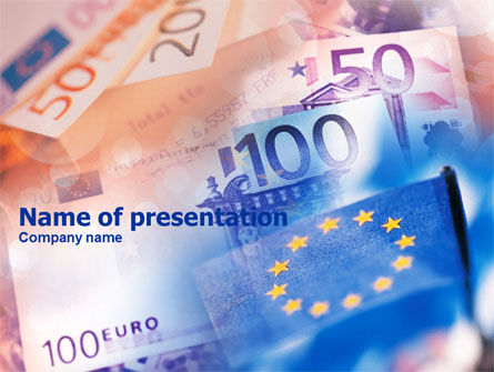 Euro Valuta PowerPoint Template, Gratis PowerPoint-sjabloon, 00977, Financieel/Boekhouding — PoweredTemplate.com