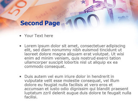 Templat PowerPoint Mata Uang Euro, Slide 2, 00977, Finansial/Akuntansi — PoweredTemplate.com
