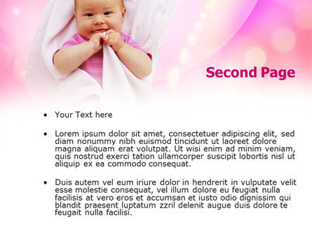 Plantilla de PowerPoint - bebé envuelto, Diapositiva 2, 00982, Pessoas — PoweredTemplate.com