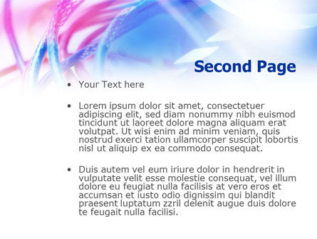Plantilla de PowerPoint - rosa - cables de color azul, Diapositiva 2, 00985, Telecomunicación — PoweredTemplate.com