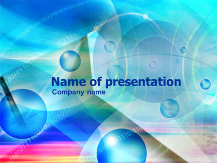 Modèle PowerPoint gratuit de bulles binaires, Gratuit Modele PowerPoint, 01007, Abstrait / Textures — PoweredTemplate.com