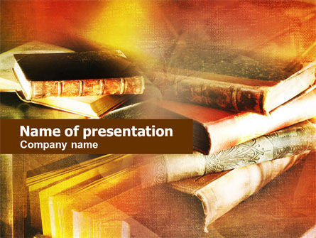 Ancient Books PowerPoint Template, Free PowerPoint Template, 01037, Education & Training — PoweredTemplate.com