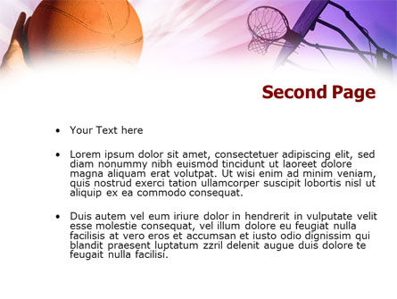 Templat PowerPoint Bermain Basket, Slide 2, 01049, Olahraga — PoweredTemplate.com