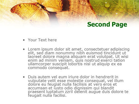 Modèle PowerPoint de papillons sur un bois, Diapositive 2, 01067, Nature / Environnement — PoweredTemplate.com