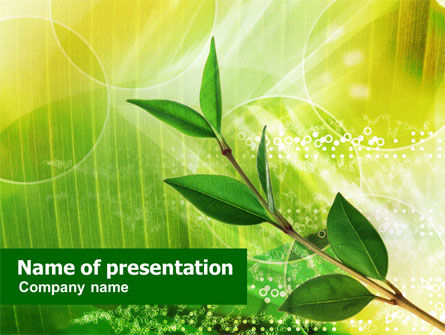 Modelo do PowerPoint - vara verde, Grátis Modelo do PowerPoint, 01084, Natureza e Ambiente — PoweredTemplate.com