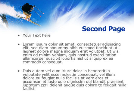 Ski Jump PowerPoint Template, Slide 2, 01091, Sports — PoweredTemplate.com