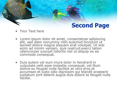 Tourist Diving PowerPoint Template, Slide 2, 01102, Nature & Environment — PoweredTemplate.com