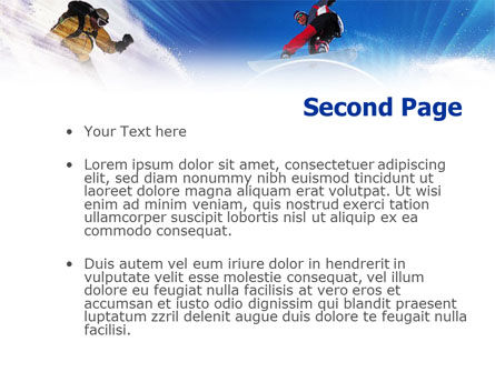 Flying Snowboarder PowerPoint Template, Slide 2, 01110, Sports — PoweredTemplate.com