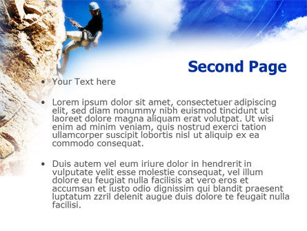Plantilla de PowerPoint - escalada deportiva, Diapositiva 2, 01113, Deportes — PoweredTemplate.com