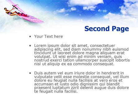 Pink Windsurf PowerPoint Template, Slide 2, 01116, Sports — PoweredTemplate.com