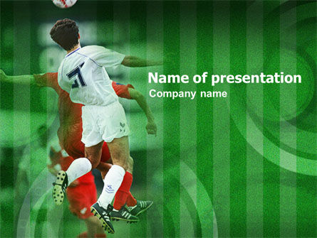 Plantilla de PowerPoint - juego de fútbol, Gratis Plantilla de PowerPoint, 01123, Deportes — PoweredTemplate.com