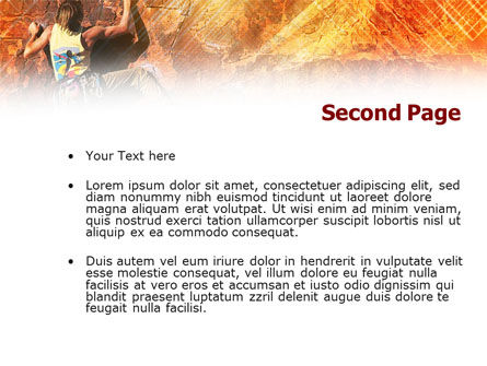 Rock Climber PowerPoint Template, Slide 2, 01125, Sports — PoweredTemplate.com