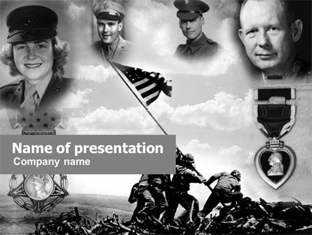 Schlacht von iwo jima PowerPoint Vorlage, Kostenlos PowerPoint-Vorlage, 01137, Ferien/besondere Anlässe — PoweredTemplate.com