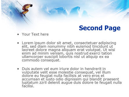 Plantilla de PowerPoint - esquiar en la nieve, Diapositiva 2, 01139, Deportes — PoweredTemplate.com