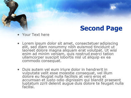 파워포인트 템플릿 - 대머리 독수리, 슬라이드 2, 01147, 동물 및 애완동물 — PoweredTemplate.com
