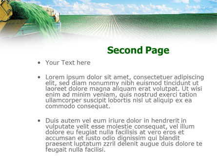 Pea Harvest PowerPoint Template, Slide 2, 01153, Agriculture — PoweredTemplate.com