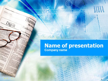 Morning Zakenkrant PowerPoint Template, Gratis PowerPoint-sjabloon, 01154, Bedrijf — PoweredTemplate.com