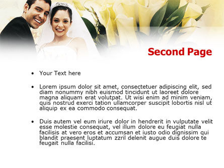Modèle PowerPoint de photo de couple marié, Diapositive 2, 01163, Fêtes / Grandes occasions — PoweredTemplate.com