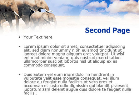 Elephants PowerPoint Template, Slide 2, 01166, Animals and Pets — PoweredTemplate.com
