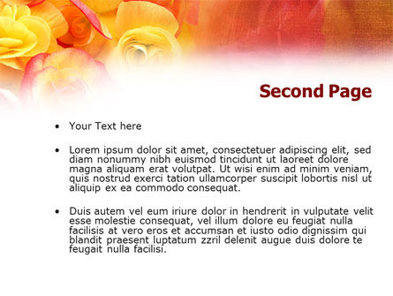 Modèle PowerPoint de bouquet de roses, Diapositive 2, 01171, Fêtes / Grandes occasions — PoweredTemplate.com