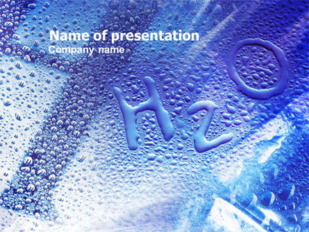 Water Formula PowerPoint Template, 01177, Nature & Environment — PoweredTemplate.com
