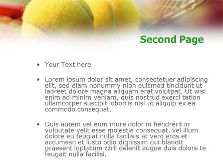 Modello PowerPoint - Palle da tennis e racchette, Slide 2, 01186, Sport — PoweredTemplate.com