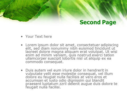 Bladeren PowerPoint Template, Dia 2, 01188, Natuur & Milieu — PoweredTemplate.com