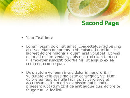 Sliced Lemon Free PowerPoint Template, Slide 2, 01205, Food & Beverage — PoweredTemplate.com