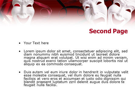 Theatrale Maskers PowerPoint Template, Dia 2, 01215, Art & Entertainment — PoweredTemplate.com