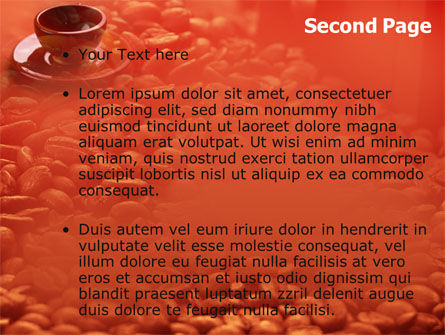Coffee Beans And Ceramic Coffee Cup PowerPoint Template, Slide 2, 01283, Food & Beverage — PoweredTemplate.com