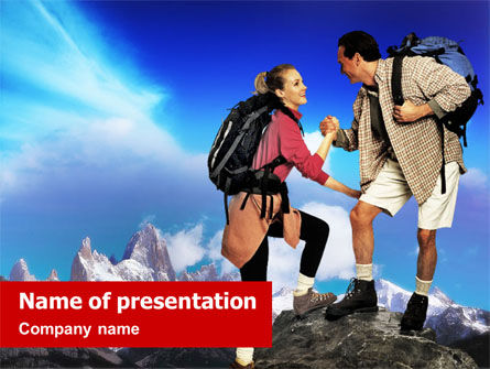 Klimmers PowerPoint Template, Gratis PowerPoint-sjabloon, 01337, Sport — PoweredTemplate.com