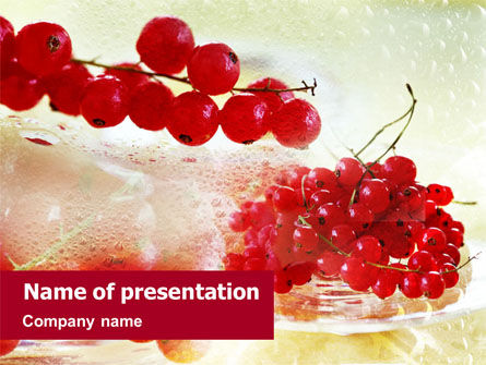 Red Currant PowerPoint Template, 01341, Food & Beverage — PoweredTemplate.com